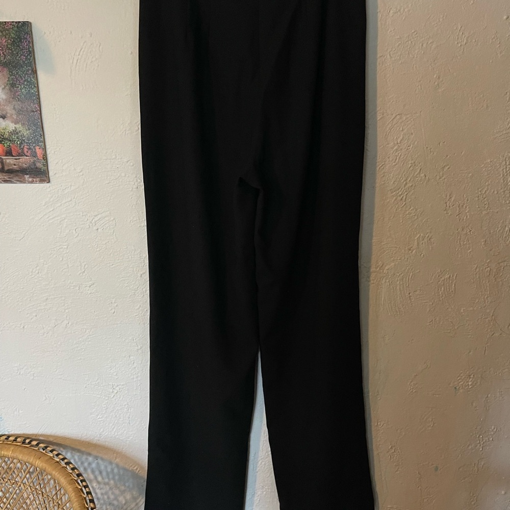 Vintage Nordstrom Bill Burns Elegant Black Women's Pants Wool Made In Italy - Picture 5 of 7